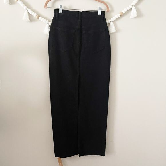 NWT Reformation High Rise Daria Denim Ankle Maxi Skirt Core Black Womens Size 26 - Picture 2 of 4